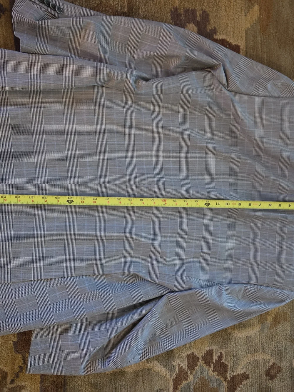 Sartoria Ravazzolo Italian Wool Suit Jacket Blazer 54 R 44 R Glen Plaid